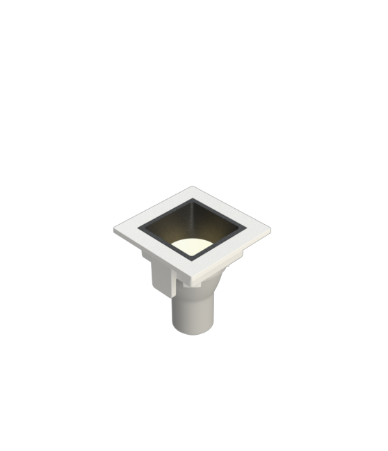 Embutido Fixo Moon Linea 1L Mini Dicróica Branco com Fundo Preto 55x55mm 1061515