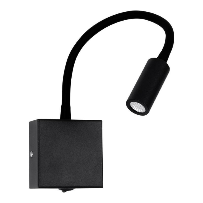 Arandela Nordecor Evy 3 watts 3000K Preto IP20 75x40x300mm Bivolt 2055