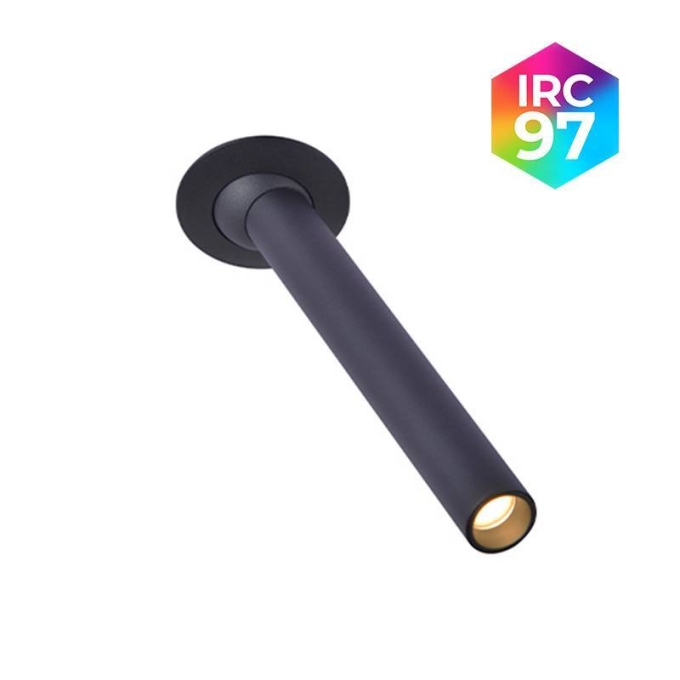 Spot Embutido Nordecor Lea 5 watts 2700K 24° Sof Preto Ø25x196mm IRC97 Bivolt 6469