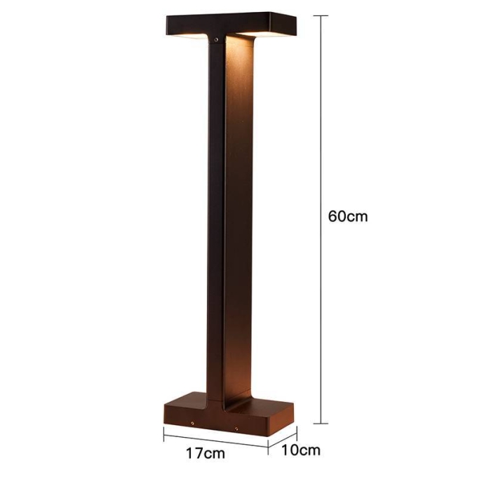 Poste Balizador Nordecor Elon 10 watts 3000K Preto IP66 600x170x100mm 6491