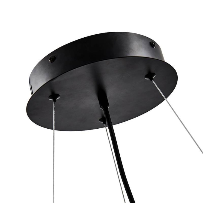 Pendente Nordecor Bouze Cin 8L G9 Ø800mm Preto e Fumê Bivolt 2535