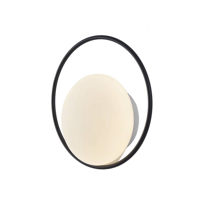 Arandela Nordecor Niza 6 watts 3000K Preto IP20 Ø220mm Bivolt 2720