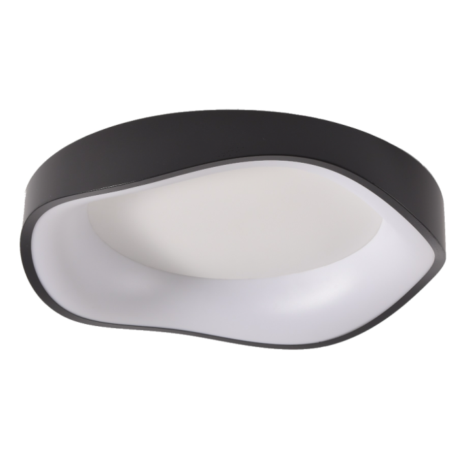 Plafon Skylight Edge Preto e Branco 26 watts 3000K Bivolt Ø420mm SKY-4041PT