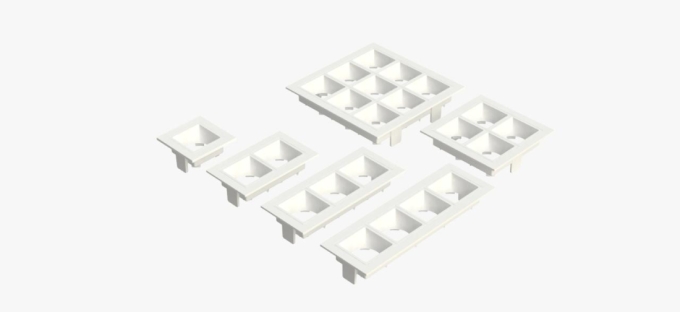 Embutido Fixo Moon Linea 1L Mini Dicróica Branco 55x55mm 1061513