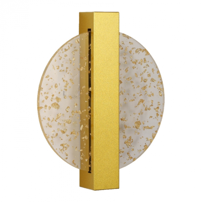 Arandela Skylight Cross Dourado com Folhas de Ouro 8 watts 3000K Bivolt  Ø200X250mm SKY-3113AR-DO
