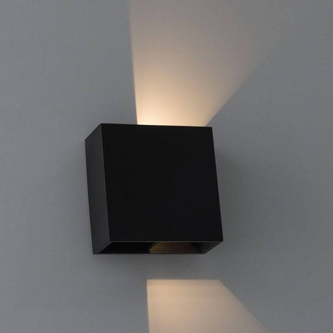 Arandela Nordecor Dron Facho Duplo Ajustável 4 watts 3000K Preto IP65 120x120mm Bivolt 2011