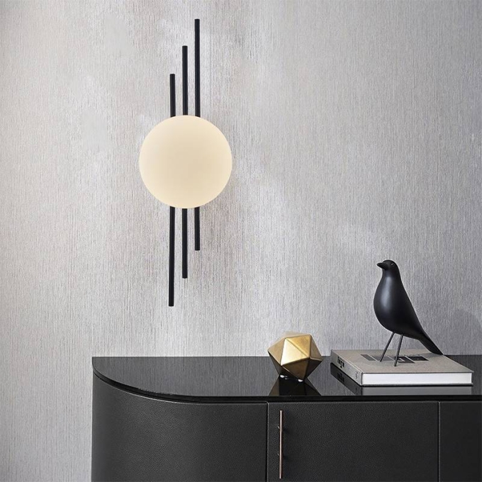 Arandela Nordecor Cami 6 watts 3000K Preto IP20 500x150mm Bivolt 2722