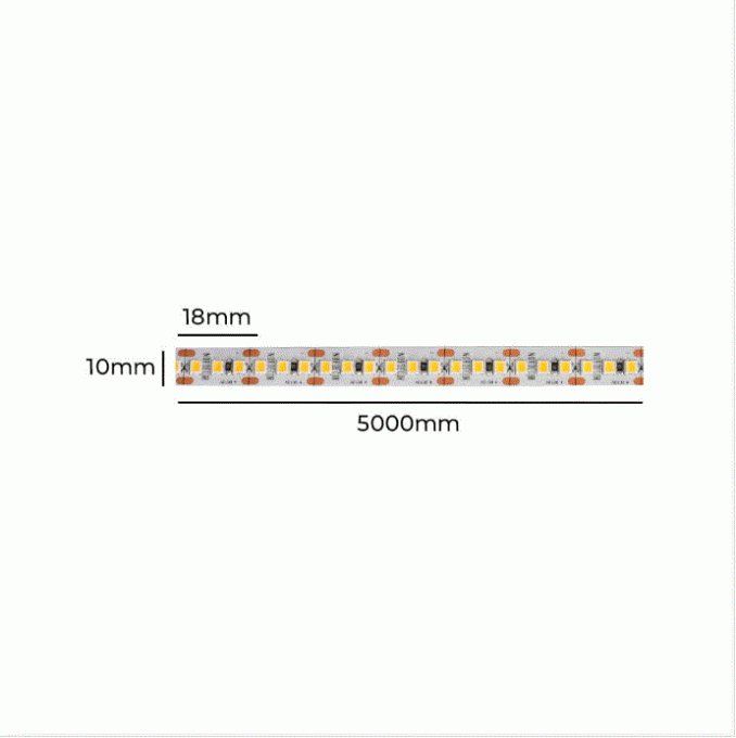 Fita LED Nordecor Odda 7,2w/mt 180 leds IP20 10mm 12V 4000K IRC97 (Rolo 5 metros) 7224