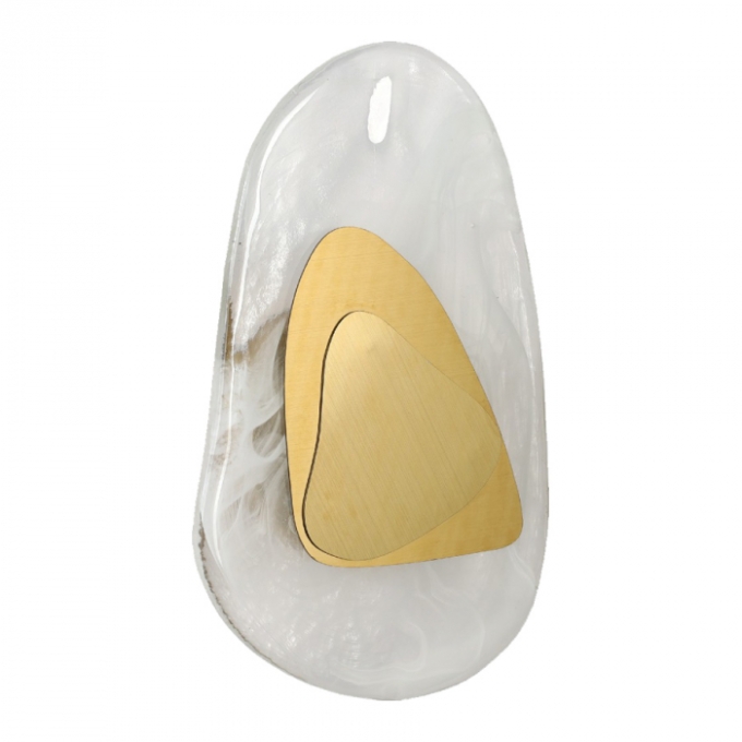 Arandela Skylight Stone Dourado e Vidro Translucido 5 watts Bivolt 3000K Ø200X300mm SKY-3121AR-DO