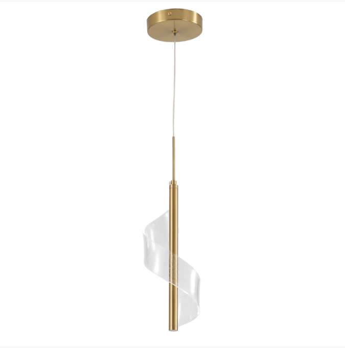 Pendente Skylight Mast Dourado 5 watts 3000K Bivolt Ø130X300mm SKY-3066DO