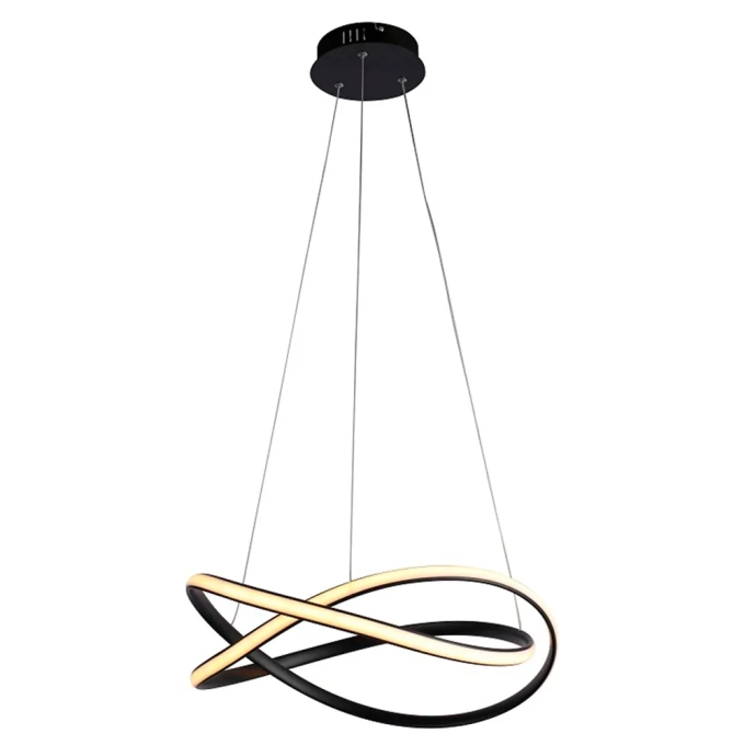 Pendente Bella Nodo Black 36 watts 3000K Ø500x150mm HM020B