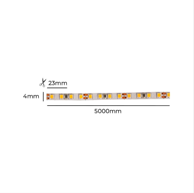 Fita LED Nordecor 5w/mt 12V 3000K 176 Leds IP20 4mm (Rolo 5 metros) 7168