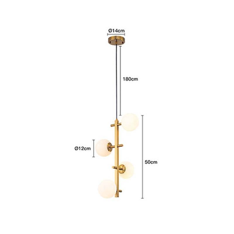 Pendente Nordecor Romai Desa 4L G9 Dourado 500x120mm 2274