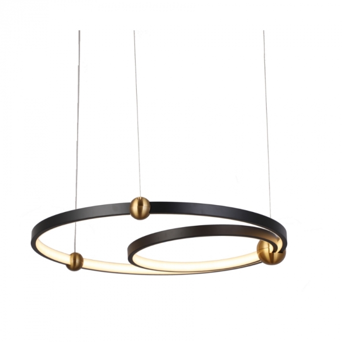 Pendente Skylight Circles Preto 50 watts 3000K Bivolt Ø500+300mm SKY-3074PT