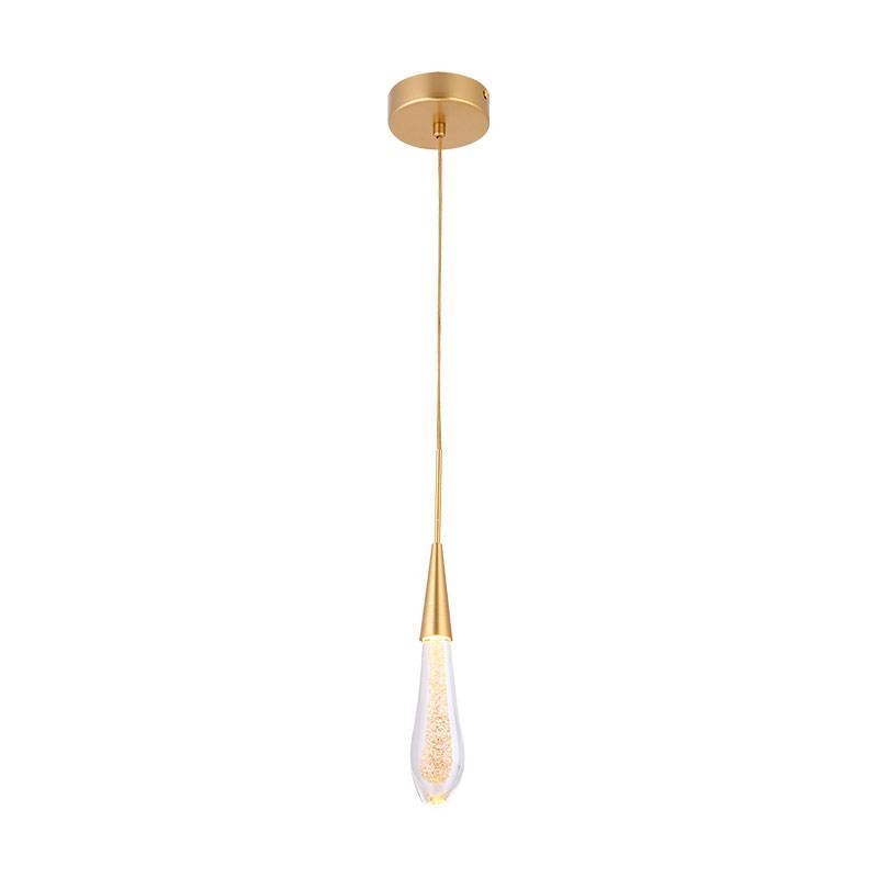 Pendente Nordecor Leah Dourado 3 watts 3000K Bivolt Ø55x330mm 2409