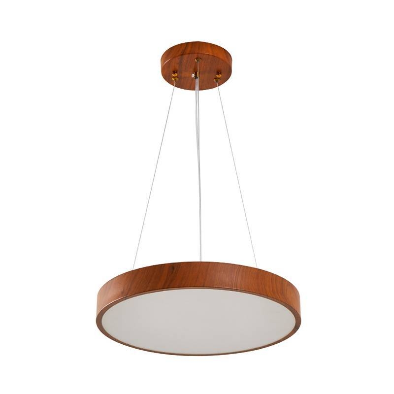 Pendente Nordecor Oris 24 watts Imbuia 3000K Bivolt Ø400mm 2454