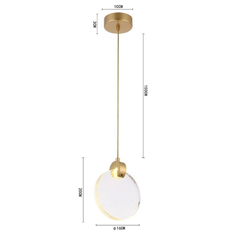 Pendente Nordecor Zoe 3 watts Dourado 3000K Bivolt 200x160mm 2412