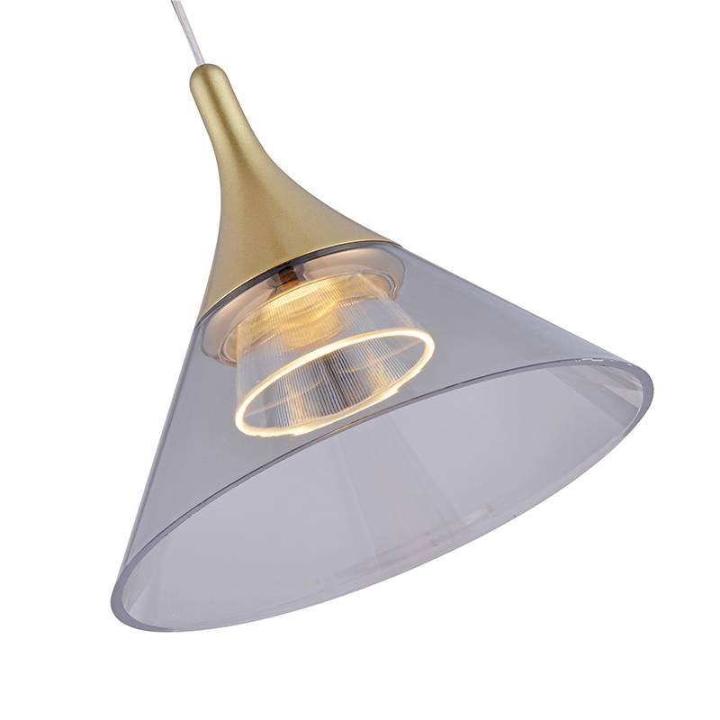 Pendente Nordecor Thom 7 watts 3000K Dourado Fosco Ø195x180mm 2695