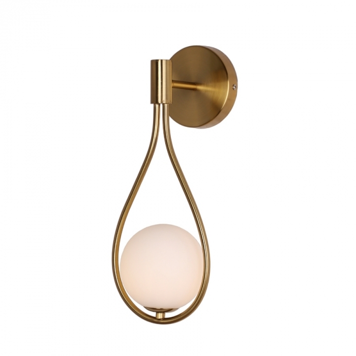 Arandela Skylight Strok Dourado Escovado e Branco Fosco 1L G9 310X145mm SKY-3085AR