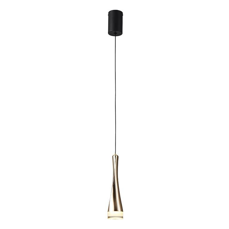Pendente Nordecor Noet 5 watts 3000K Ouro Champagne Ø60x245mm 2570