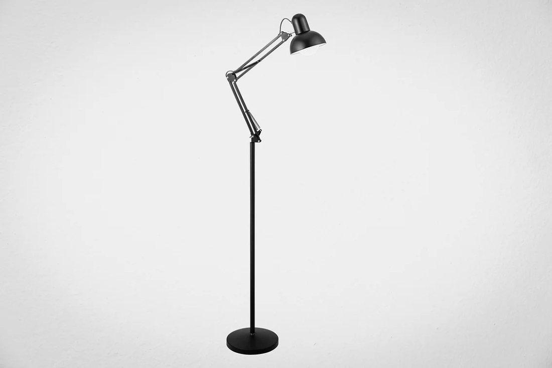 Luminária de Piso GMH Office Lamp Preto 1L E27 1900X150X500mm Bivolt OL-P