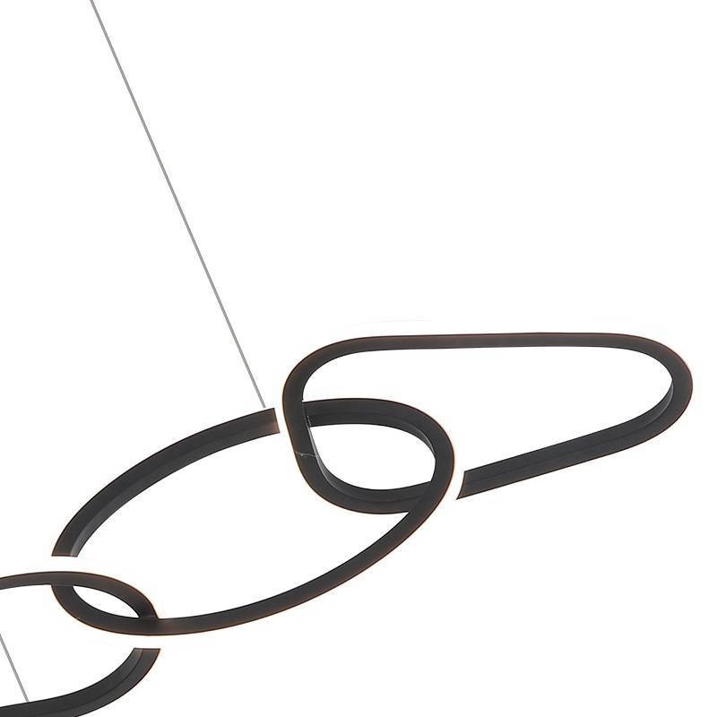 Pendente Nordecor Zena 67 watts 3000K Preto 1220mm 2596