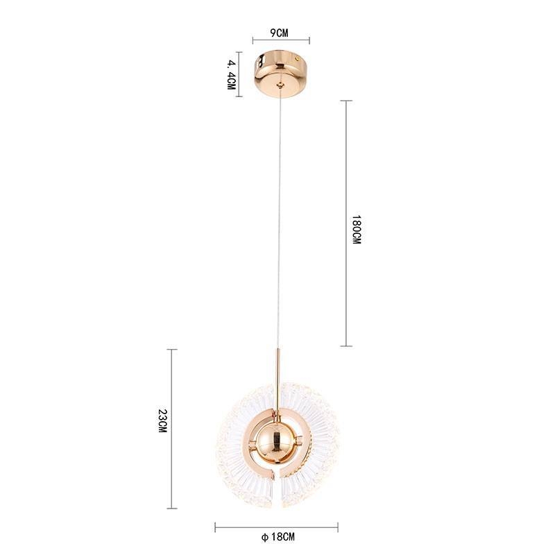 Pendente Nordecor Goud 4 watts Dourado 3000K Bivolt Ø180mm 2415