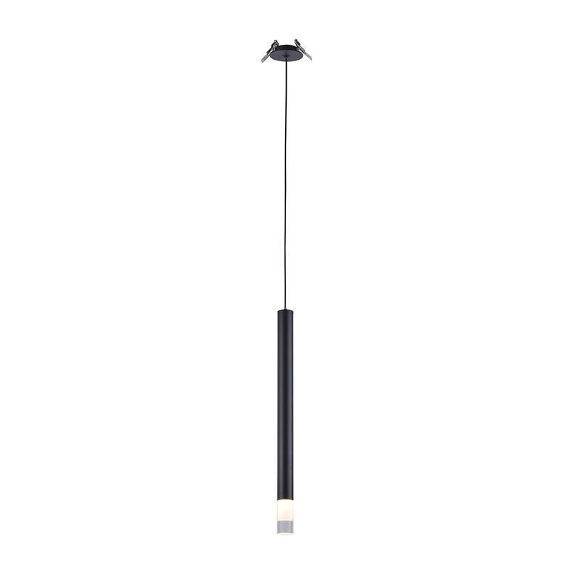Pendente Nordecor Lana Canopla de Embutir 3 watts 3000K Preto Ø25x350mm 2691