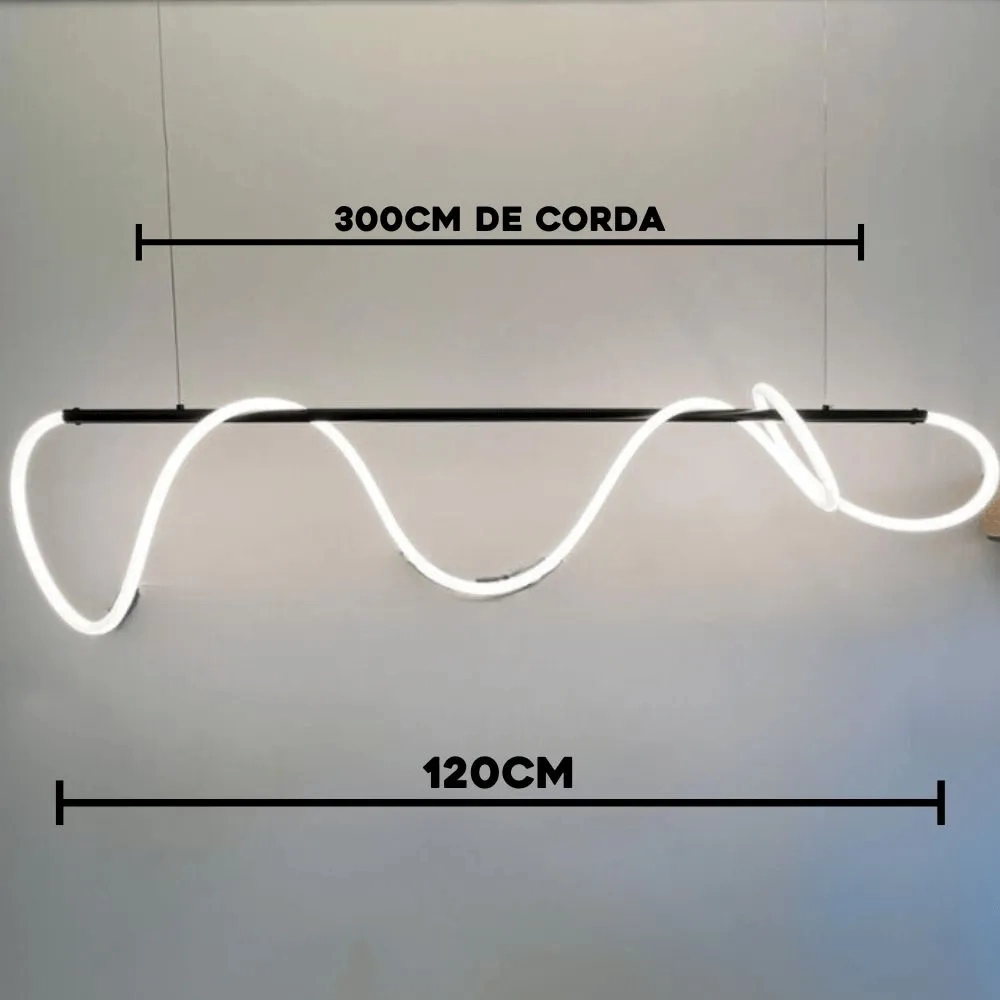 Pendente GMH Frade Preto 50 watts 3000K Bivolt 150X130X1350mm F-FRADE-PRETO