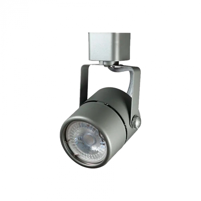 Spot Skylight Usual Silver p/ Trilho 1L MR16 Bivolt Alumínio e ABS Ø78X220mm SKY-016SL