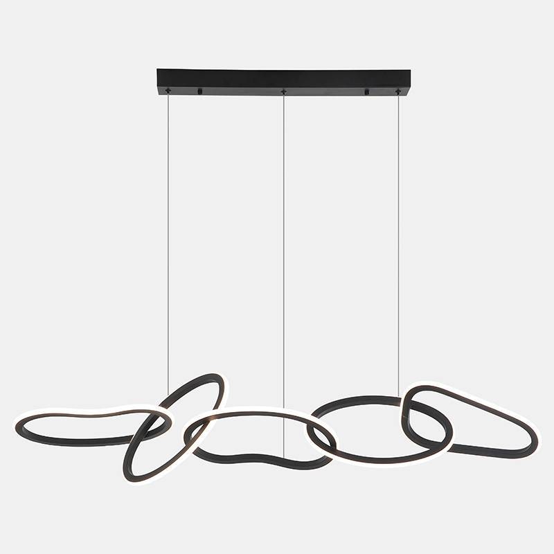 Pendente Nordecor Zena 67 watts 3000K Preto 1220mm 2596