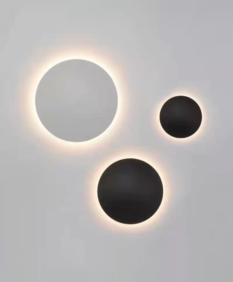 Arandela Opus Eclipse 12 Watts 3000K Preto IP65 Ø160mm OPS 81737