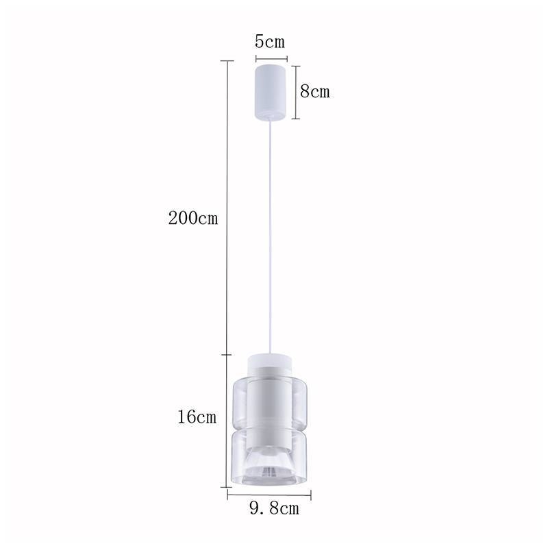 Pendente Nordecor Roz 10 watts 3000K Branco Ø98x160mm 2696