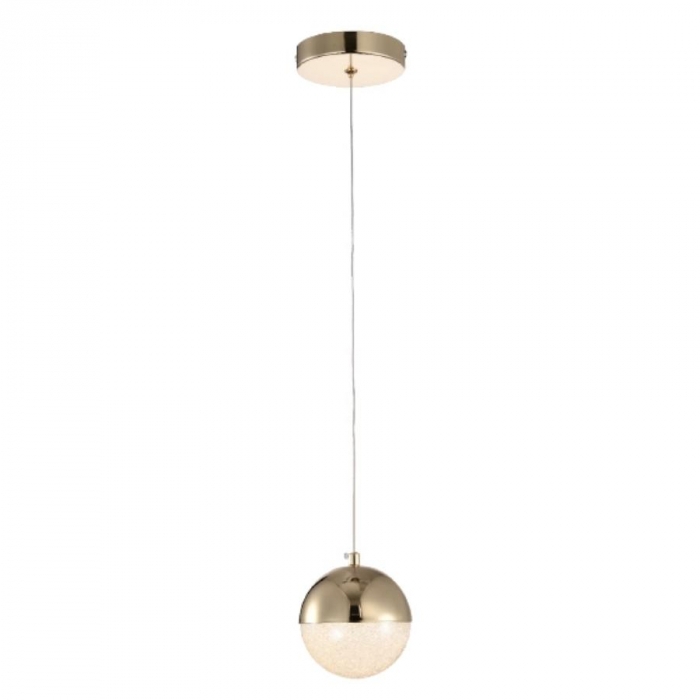 Pendente Skylight Glob French Gold e Transparente 6 watts 3000K Bivolt Ø120mm SKY-4015
