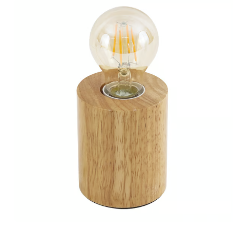 Luminária de Mesa GMH Clint Madeira 1L E27 100X80mm LCLINT