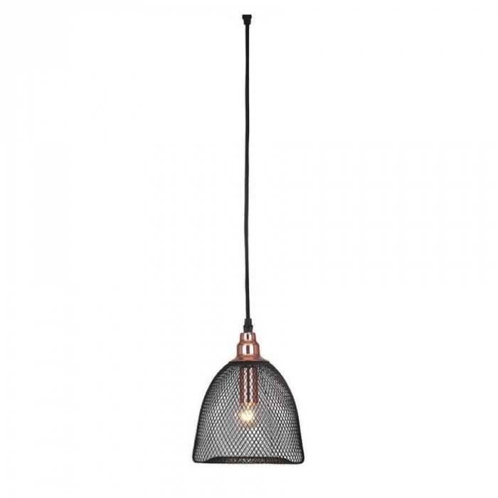 Pendente Skylight Cage Preto e Rose Gold 1L E27 Ø180mm SKY-3033