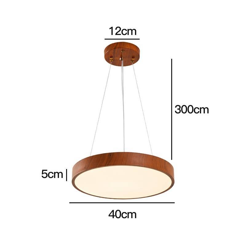 Pendente Nordecor Oris 24 watts Imbuia 3000K Bivolt Ø400mm 2454