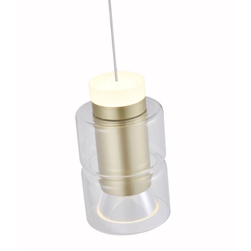 Pendente Nordecor Roz 10 watts 3000K Dourado Fosco Ø98x160mm 2698
