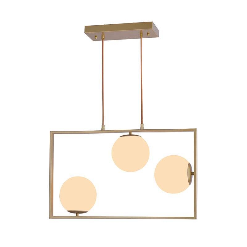 Pendente Nordecor Ibba 3L E27 Dourado 350x600mm 2298