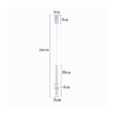 Pendente Nordecor Levy 5 watts 3000K Branco Ø30x300mm 2687