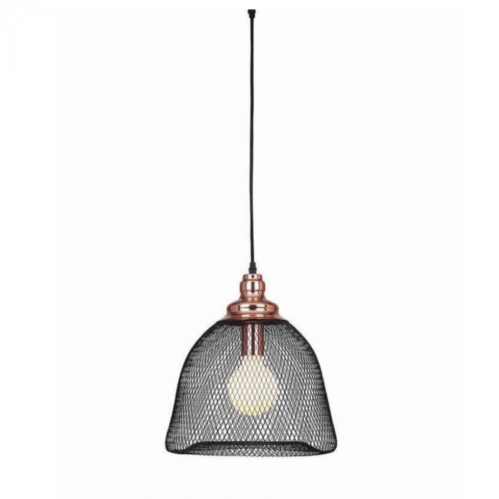 Pendente Skylight Cage Preto e Rose Gold 1L E27 Ø320mm SKY-3034