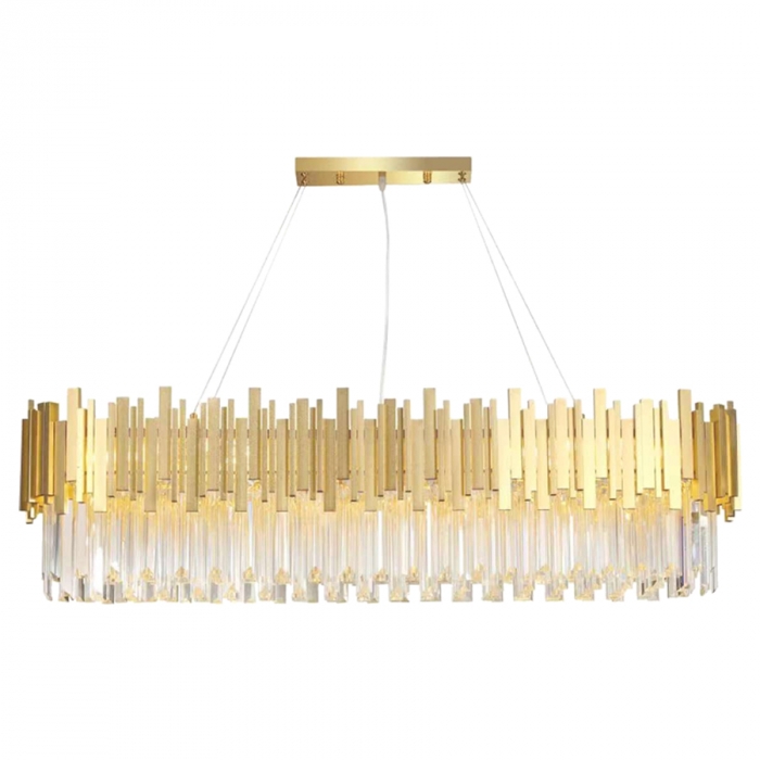 Pendente Skylight Fancy Dourado e Cristal Transparente 12L G9 1200mm SKY-3013-1L
