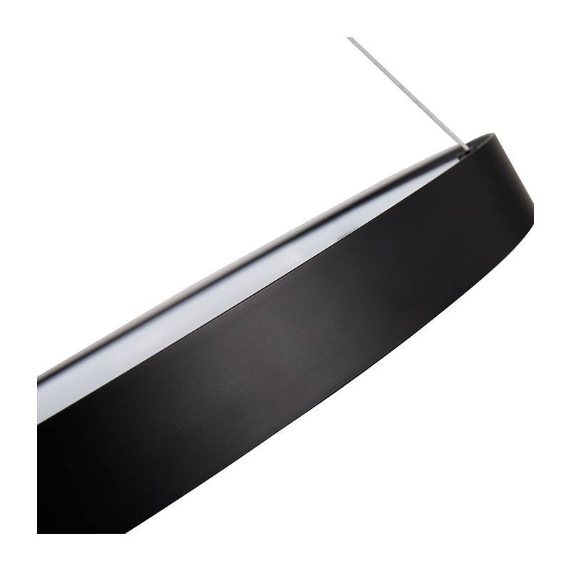 Pendente Nordecor Lilla 39 watts + 3 Spots 3 watts 3000K Preto Ø600mm 2539