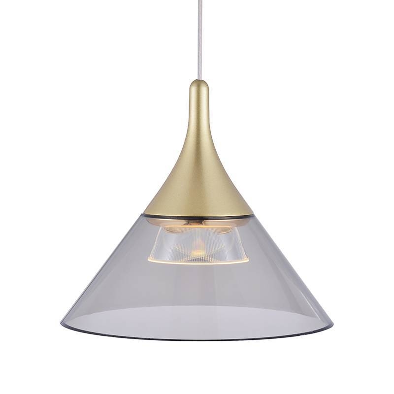 Pendente Nordecor Thom 7 watts 3000K Dourado Fosco Ø195x180mm 2695
