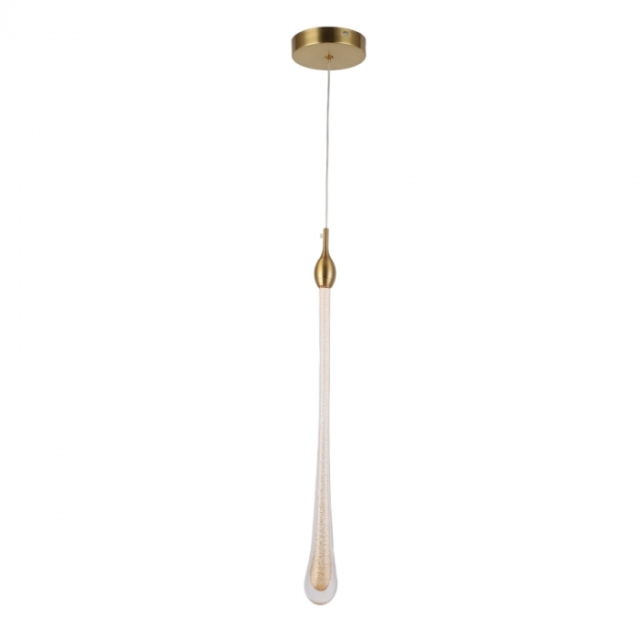 Pendente Skylight Drop Gota Dourado e Transparente 7 3000K watts Bivolt Ø40X580mm SKY-3059