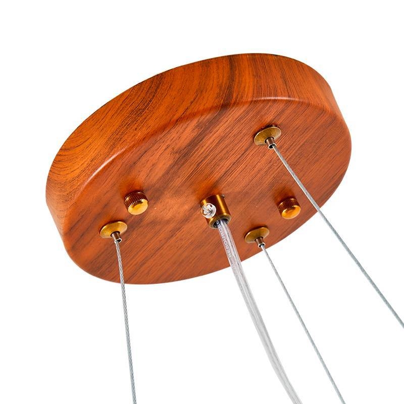 Pendente Nordecor Oris 36 watts Imbuia 3000K Bivolt Ø600x50mm 2455