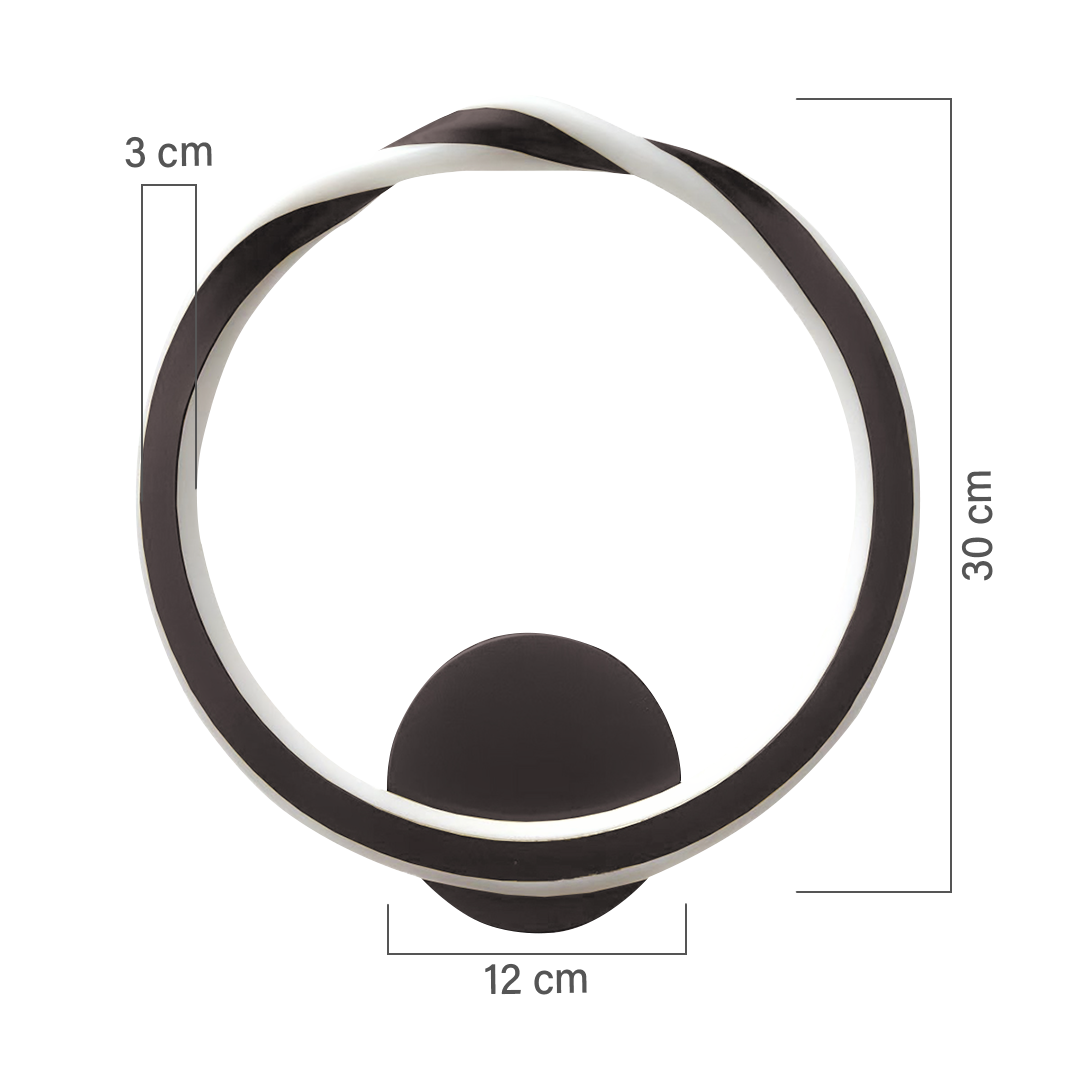 Plafon GMH Antares Preto 40 watts 3000K Bivolt 300X300X30mm PL-ANTARES-30-PRETO