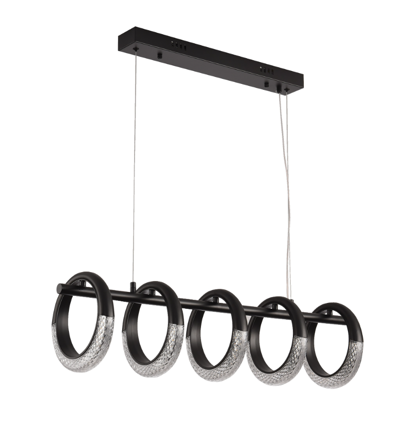 Pendente Skylight Diamond Preto 50 watts 3000K Bivolt 800X210X210mm SKY-3098PT