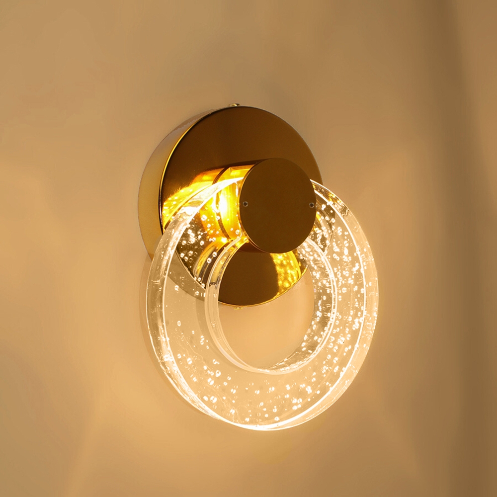 Arandela GMH Urano Dourado 5 watts 3000K Bivolt 150X120mm A-URANO-GOLD