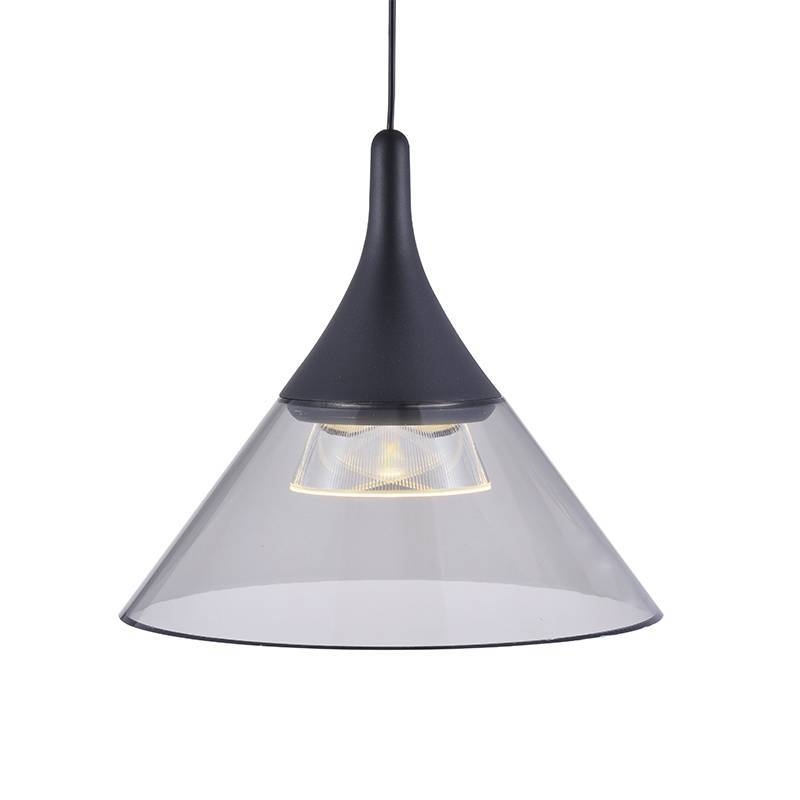 Pendente Nordecor Thom 7 watts 3000K Preto Ø195x180mm 2694